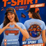😊 !!! NOUVEAU !!! 😊 T-SHIRT VOLENBACK TEAM Femme taille S