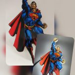 emblème décoratif de grille SUPERMAN LUMINEUX LED