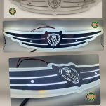 emblème décoratif de grille "ailes d'aigle" SCANIA BLANC LED
