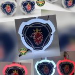 lampes décoratives rétroviseurs SCANIA BLANC-ROUGE LED