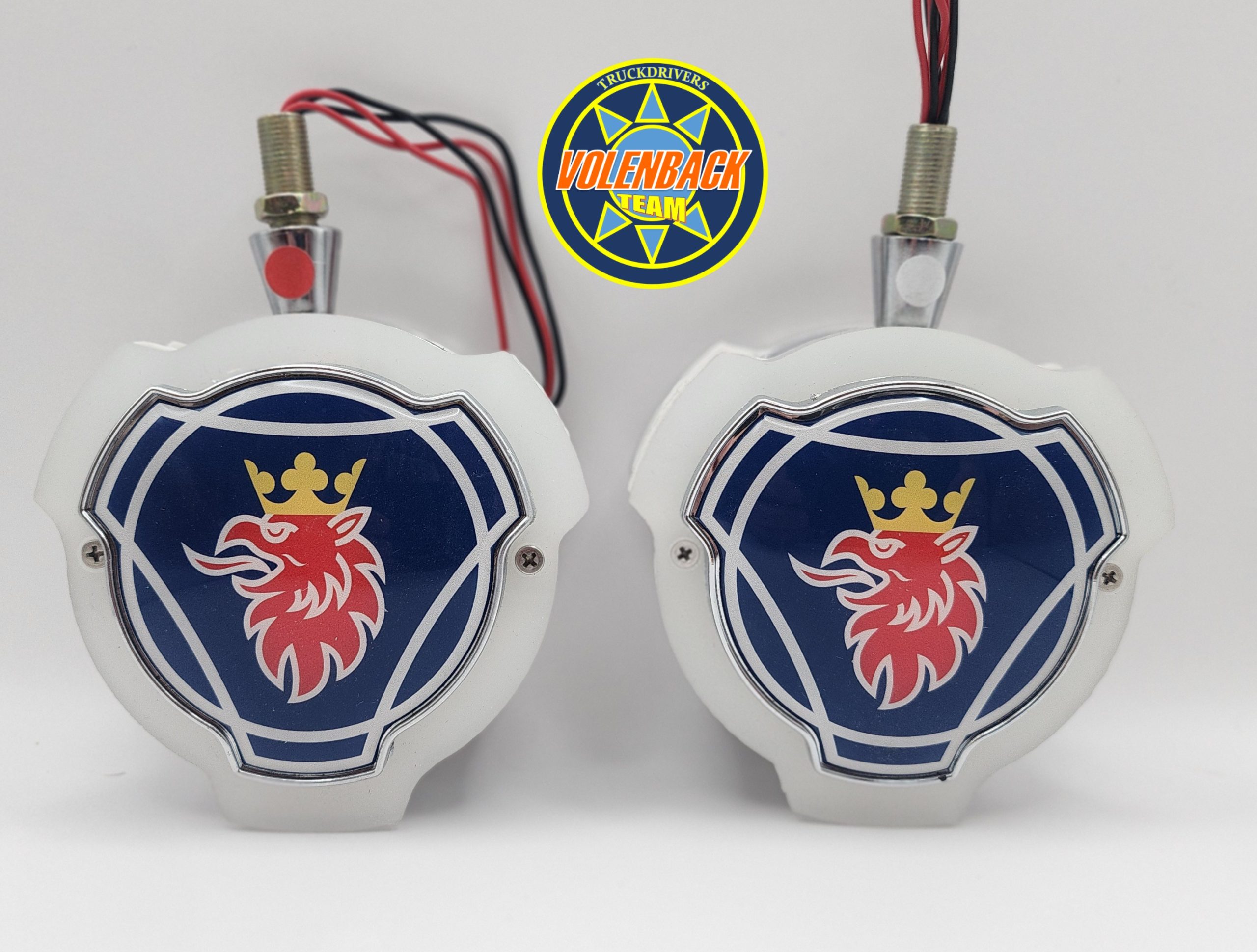 lampes décoratives rétroviseurs SCANIA BLANC-ROUGE LED – Image 2