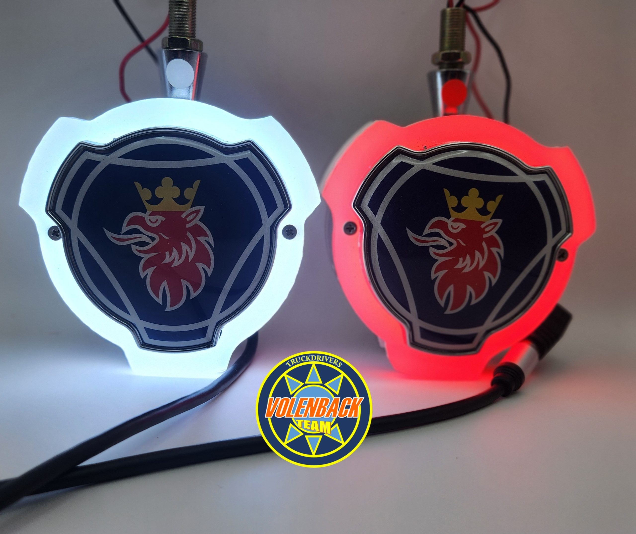 lampes décoratives rétroviseurs SCANIA BLANC-ROUGE LED – Image 4