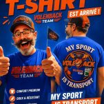 😊 !!! NOUVEAU !!! 😊 T-SHIRT VOLENBACK TEAM Homme taille 4XL