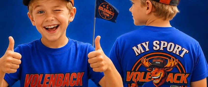 😊 !!! NOUVEAU !!! 😊    T-SHIRT VOLENBACK TEAM  Enfant taille 5/6 ans