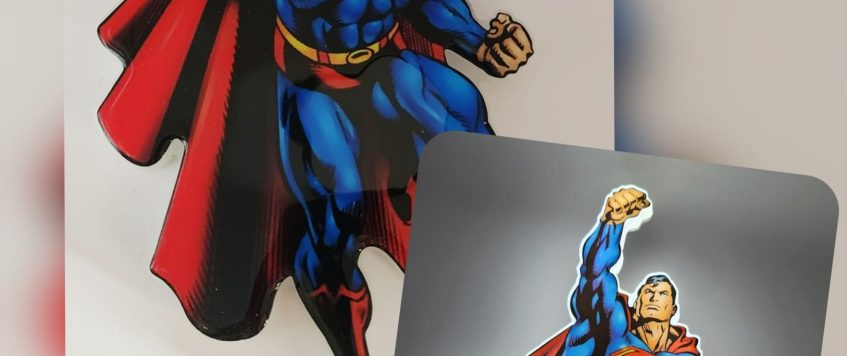 emblème décoratif de grille SUPERMAN LUMINEUX LED