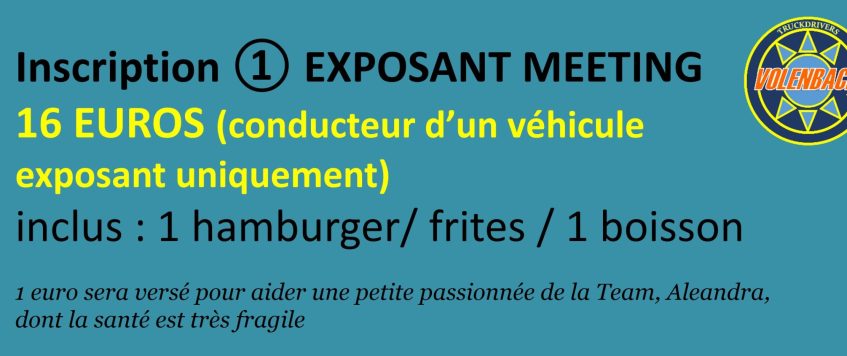 INSCRIPTION -1- EXPOSANT MEETING