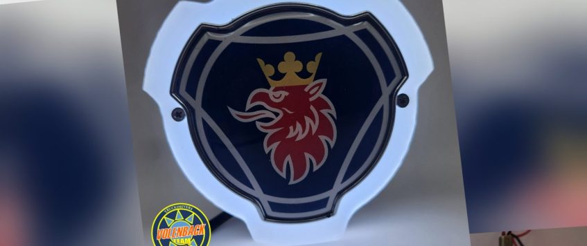 lampes décoratives rétroviseurs SCANIA BLANC-ROUGE LED