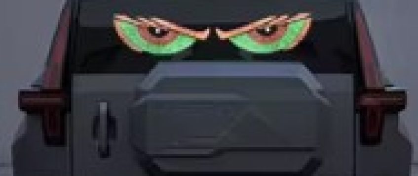 YEUX DU DIABLE LUMINEUX (rouge-orange-VERT)